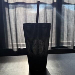 Starbucks Black Tumbler with Straw